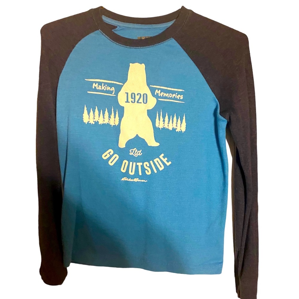 2 for $15 Eddie Bauer youth L 14-16, long sleeve cotton shirt/top/tee shirt